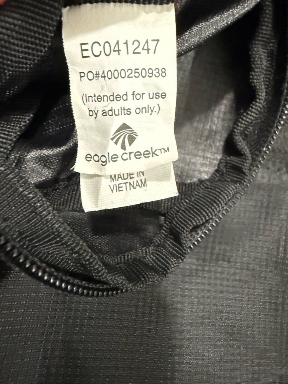 Eagle Creek Packable Daypack Backpack Black Lightweight Travel Hiking 13L - Picture 14 of 15